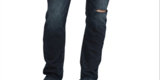 Calça Jeans Calvin Klein Masculina Slim Fit Stretch Destroyed Preta Tamanho 32x32