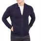 Cardigan Alfani Masculino Texturizado com Zíper Frontal Azul Tamanho Médio