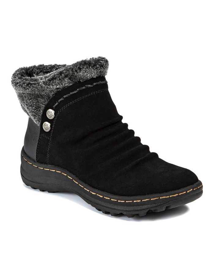 Botas de inverno femininas Baretraps Alick com pele sintética para clima frio, pretas, tamanho 11 M