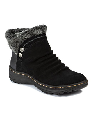 Botas de inverno femininas Baretraps Alick com pele sintética para clima frio, pretas, tamanho 11 M