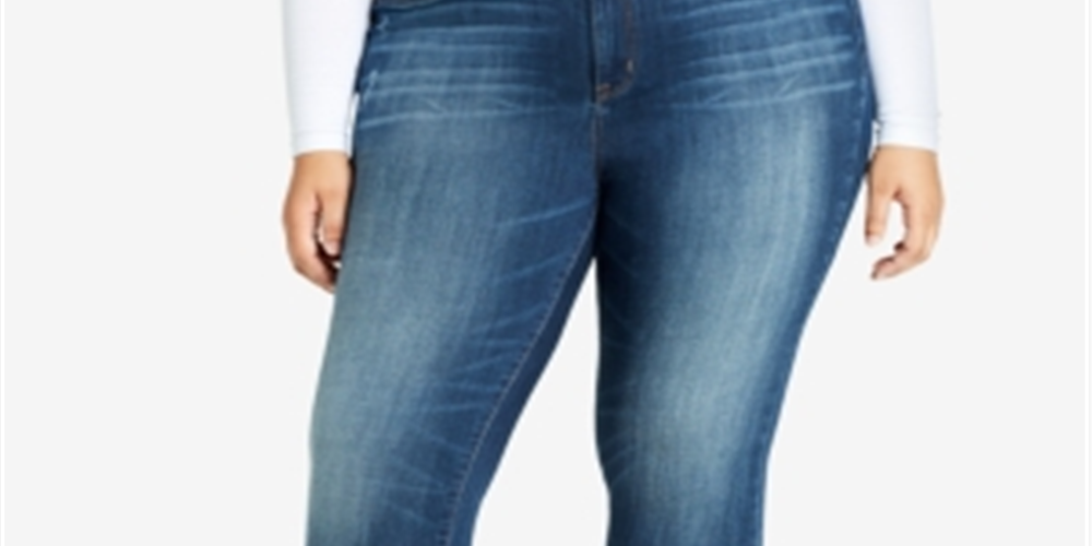 Calça jeans feminina William Rast Trendy Plus de cintura alta, azul, tamanho 22 W