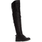 Botas femininas American Rag Adarrap com bico fechado e cano alto, pretas, tamanho 1
