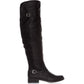 Botas femininas American Rag Adarrap com bico fechado e cano alto, pretas, tamanho 1