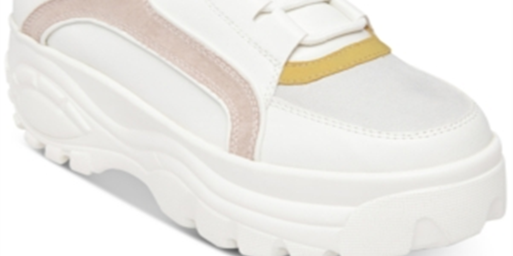 Madden Girl Sapatos Femininos Sppice Fabric Cano Baixo Com Cadarço Branco Tamanho 10 M
