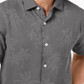 Camisa de seda Tommy Bahama Digital Palms Classic Fit Masculina, Preta, Tamanho XXX-G