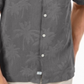 Camisa de seda Tommy Bahama Digital Palms Classic Fit Masculina, Preta, Tamanho XXX-G