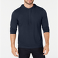 Moletom com capuz elástico masculino Alfani azul tamanho médio