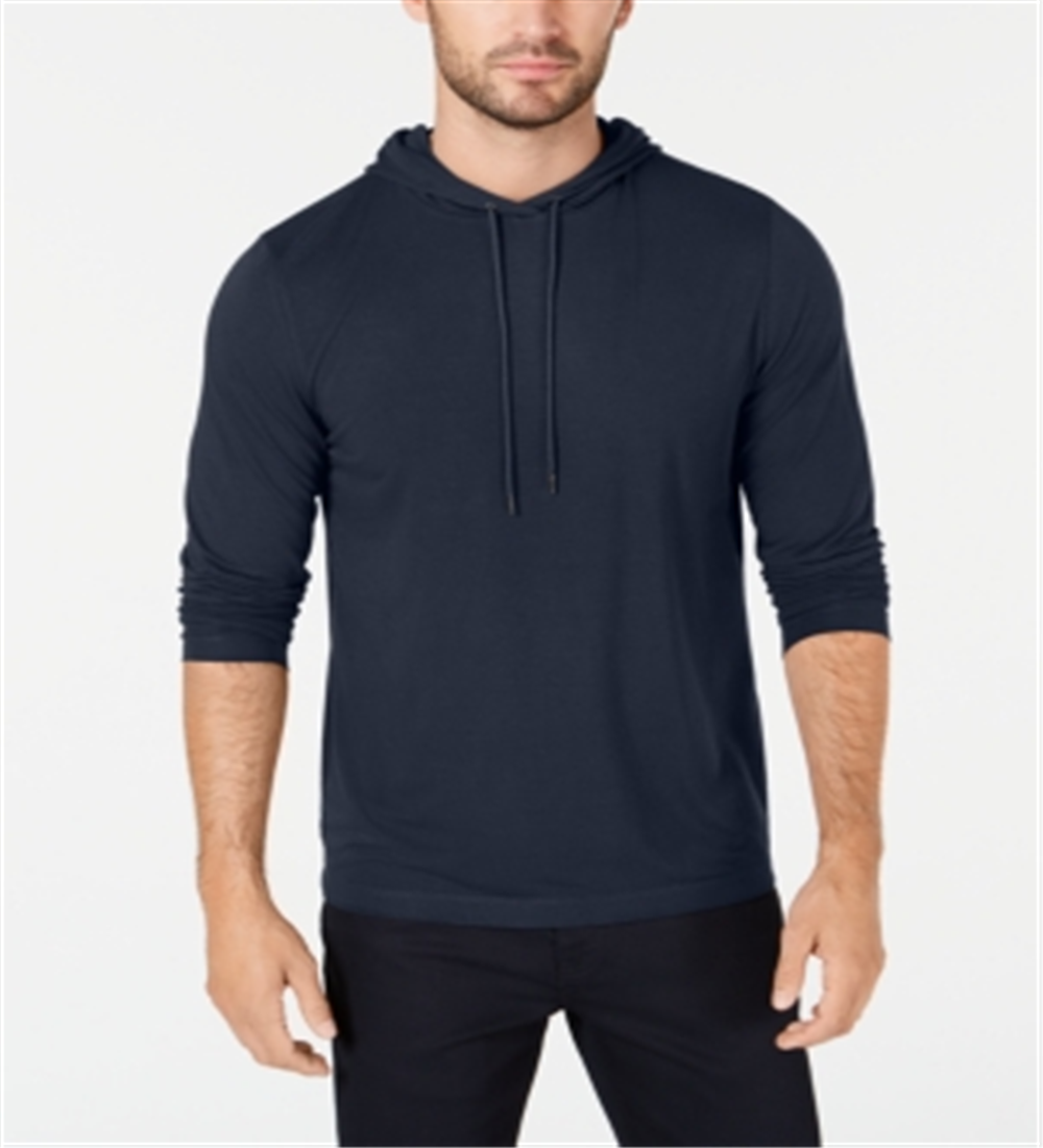 Moletom com capuz elástico masculino Alfani azul tamanho médio