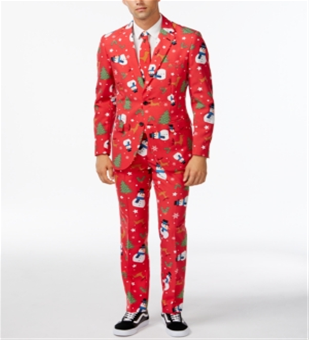 Traje de Natal masculino OppoSuits vermelho tamanho 38