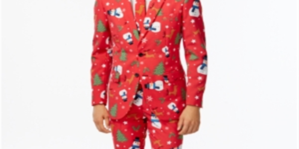 Traje de Natal masculino OppoSuits vermelho tamanho 38