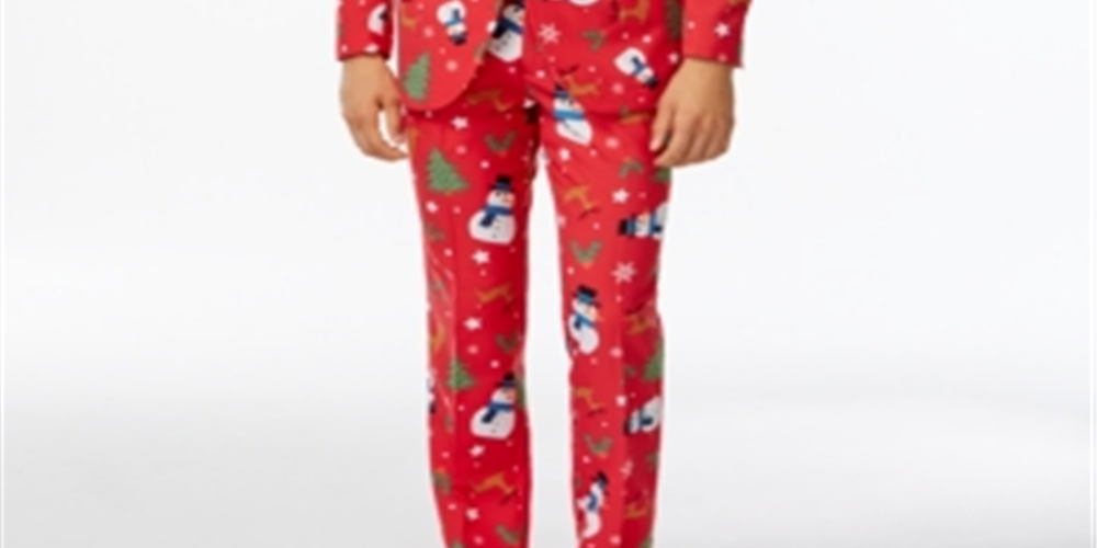 Traje de Natal masculino OppoSuits vermelho tamanho 38