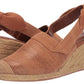 Ralph Lauren Helma Espadrille Wedge Sandália Feminina Marrom Tamanho 10 B