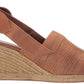 Ralph Lauren Helma Espadrille Wedge Sandália Feminina Marrom Tamanho 10 B