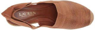 Ralph Lauren Helma Espadrille Wedge Sandália Feminina Marrom Tamanho 10 B