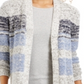 Cardigan listrado feminino Style &amp; Co, azul, tamanho X-S