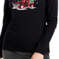 Karen Scott Blusa de algodão xadrez feminina, tamanho médio, preta