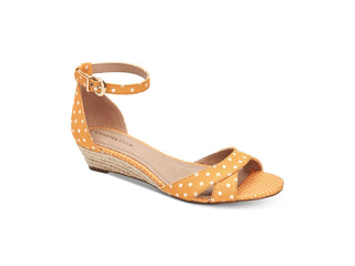 Sandálias femininas Charter Club Gippi Manmade Wedge, amarelas, tamanho 10 M