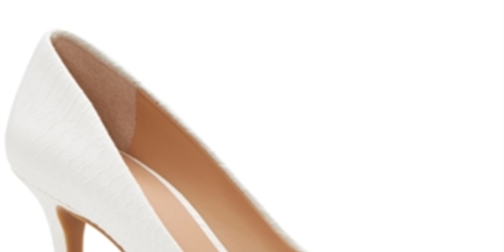 INC International Concepts Sapatos Femininos Zitah Embelezado Biqueira Amêndoa Branco Tamanho 10 M