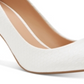 INC International Concepts Sapatos Femininos Zitah Embelezado Biqueira Amêndoa Branco Tamanho 10 M