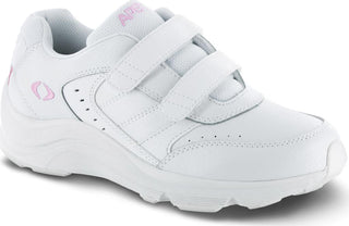 Tênis de caminhada feminino Apex com tira dupla, branco, tamanho 10,5 M