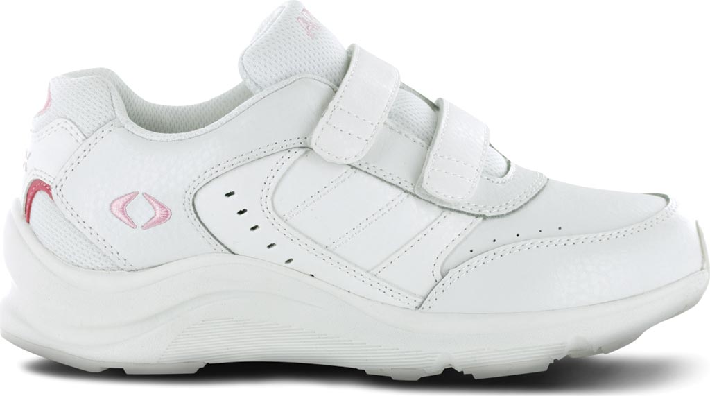 Tênis de caminhada feminino Apex com tira dupla, branco, tamanho 10,5 M