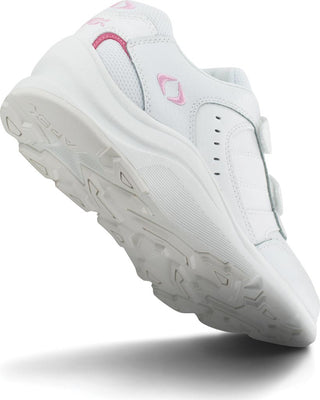 Tênis de caminhada feminino Apex com tira dupla, branco, tamanho 10,5 M