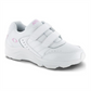 Tênis de caminhada feminino Apex com tira dupla, branco, tamanho 10,5 M