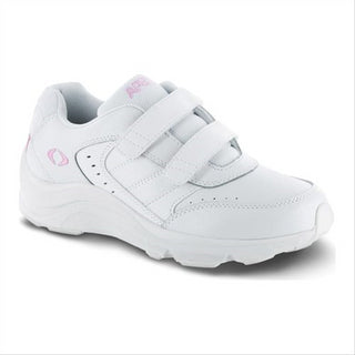Tênis de caminhada feminino Apex com tira dupla, branco, tamanho 10,5 M