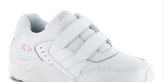Tênis de caminhada feminino Apex com tira dupla, branco, tamanho 10,5 M