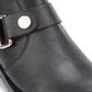 Botas femininas DKNY Mina acolchoadas, bico quadrado, salto bloco, zíper, couro, pretas, tamanho 8,5 M