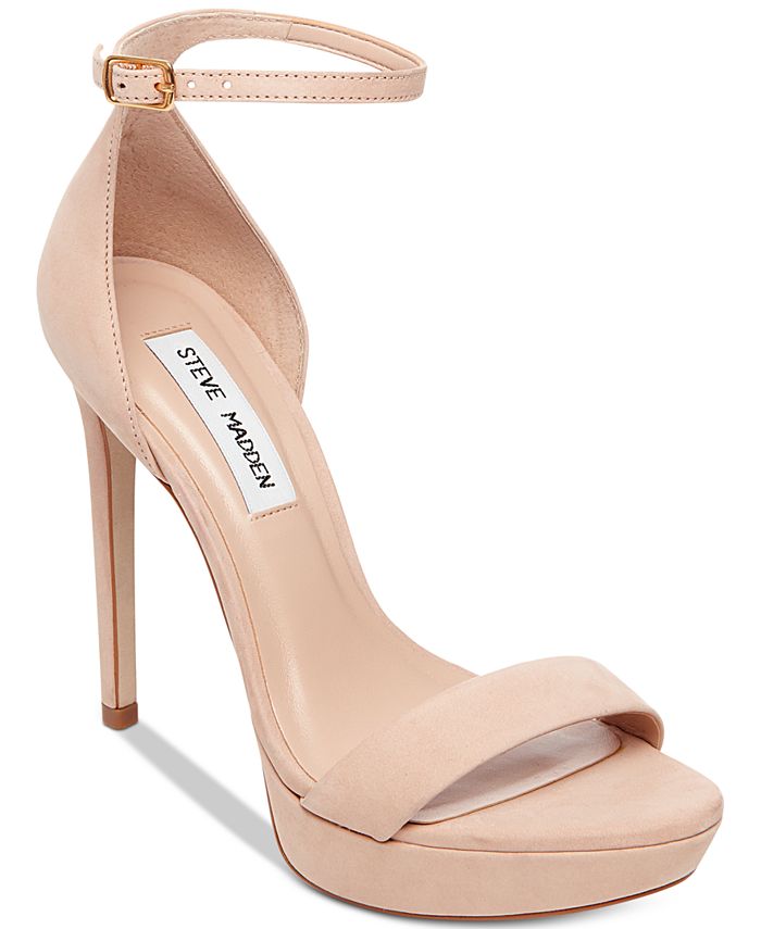 Steve Madden Starlet feminino, bico aberto, tira no tornozelo, D-orsay, marrom, tamanho 8,5 M