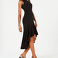 Vestido Calvin Klein Feminino Gola Assimétrica Alto Baixo Preto Tamanho 14