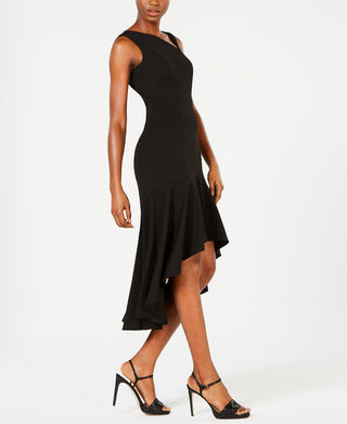 Vestido Calvin Klein Feminino Gola Assimétrica Alto Baixo Preto Tamanho 14