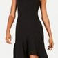 Vestido Calvin Klein Feminino Gola Assimétrica Alto Baixo Preto Tamanho 14
