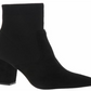 Botas femininas Steve Madden Remy bico fino na altura do tornozelo, tamanho 8M, pretas