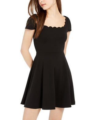 Vestido Skater Scalloped B. Darlin Junior's Preto Tamanho 7-8