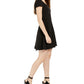 Vestido Skater Scalloped B. Darlin Junior's Preto Tamanho 7-8