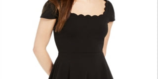 Vestido Skater Scalloped B. Darlin Junior's Preto Tamanho 7-8