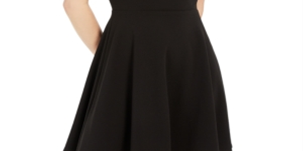 Vestido Skater Scalloped B. Darlin Junior's Preto Tamanho 7-8