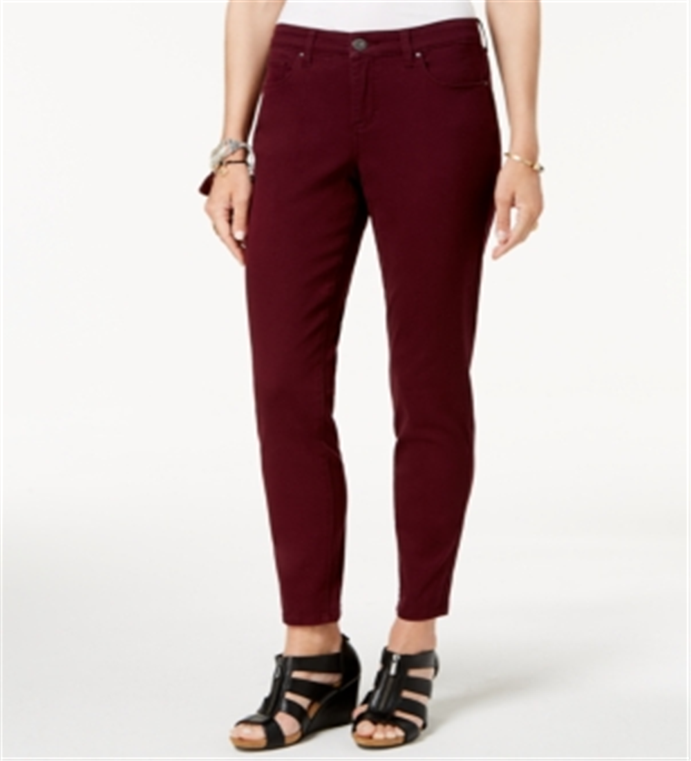 Calça jeans skinny feminina Style &amp; Co Curvy Fit vermelha tamanho 6 PetiteM