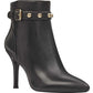 Bota feminina de couro Fatrina da Nine West, preta, tamanho 8,5 M
