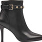 Bota feminina de couro Fatrina da Nine West, preta, tamanho 8,5 M
