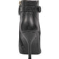 Bota feminina de couro Fatrina da Nine West, preta, tamanho 8,5 M