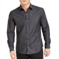 Camisa Calvin Klein Masculina Regular Fit Stretch Texturizada Dot Dobby Preta Tamanho M