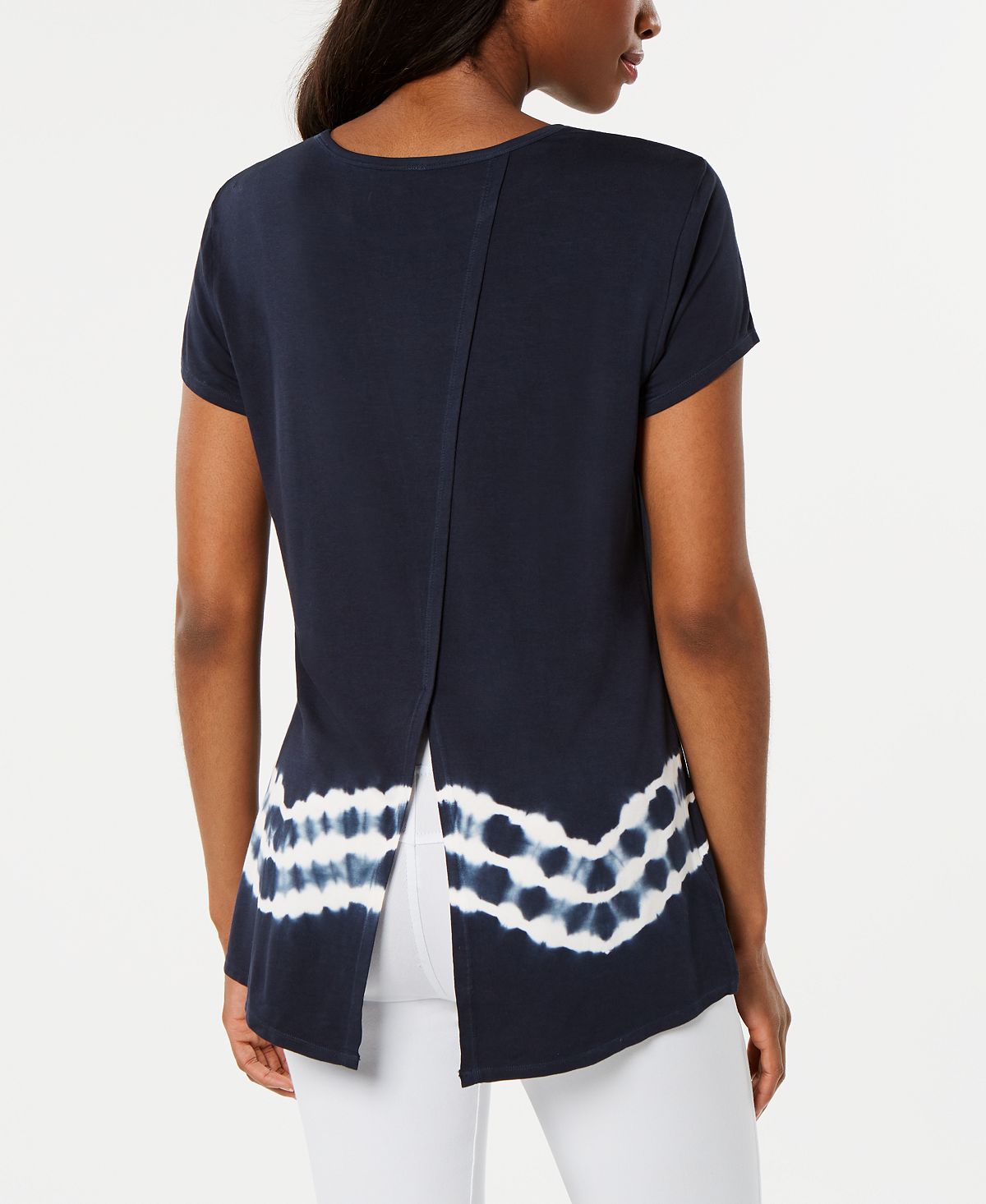 Top Ideology Feminino Tie Dye com Costas Divididas Azul Tamanho X-S