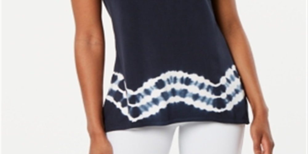 Top Ideology Feminino Tie Dye com Costas Divididas Azul Tamanho X-S