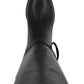 Botas de montaria femininas Nanette Lepore Margaux de couro, pretas, tamanho 8,5 M
