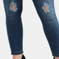 Calça jeans skinny Levi's Plus 711 Denim Destroyed feminina, azul, tamanho 18W