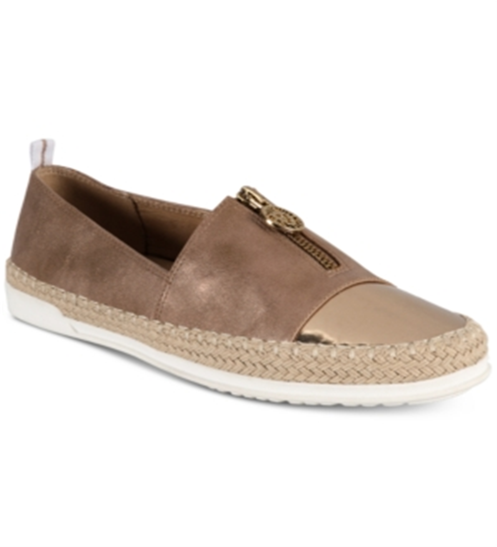 Sapatilhas femininas Anne Klein Zetta douradas tamanho 5 M