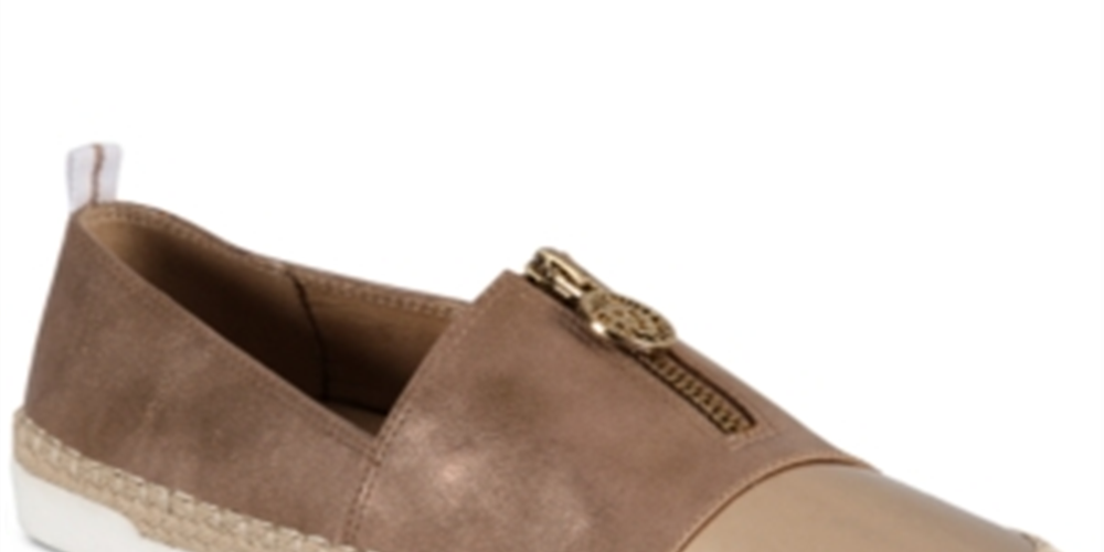 Sapatilhas femininas Anne Klein Zetta douradas tamanho 5 M